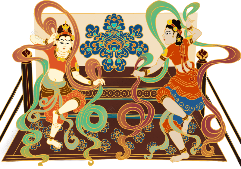 中国风图片,素材元素,彩绘PNG,扁平免抠素材